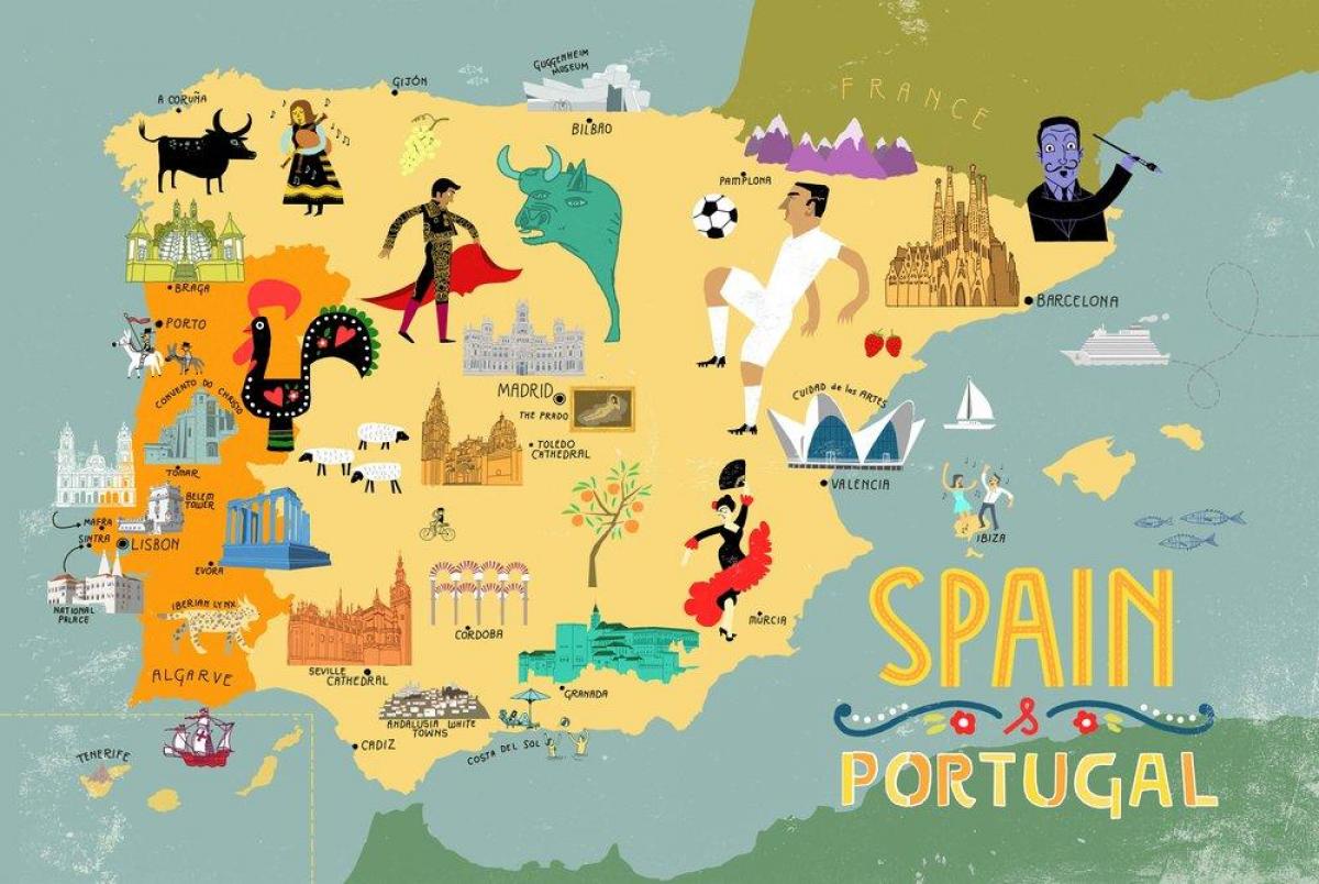 Španělsko, turistická mapa města
