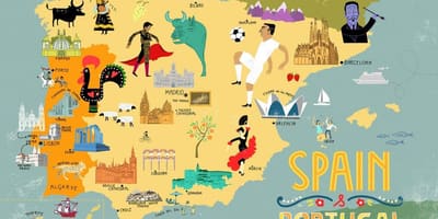 Španělsko, turistická mapa města
