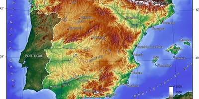 Mapa Španělska geografie