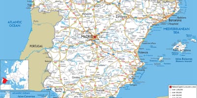 Španělsko mapa trasy