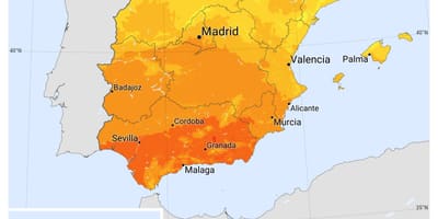 Mapa Španělska sluníčko