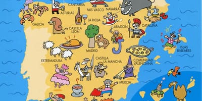 Španělsko mapa pro děti