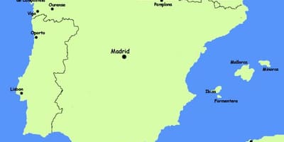 Severní Španělsko střediska mapě