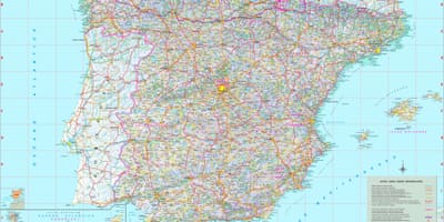 Označené mapě Španělska