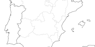 Jednoduchá mapa Španělska
