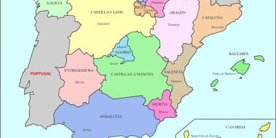 Mapa Španělska středověké