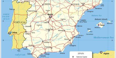Mapa Španělska transporty